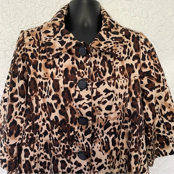 Leopard Print Jacket Coat Large - Picture 3 of 9